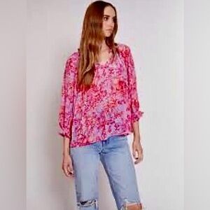 Gilner Farrar Ellie Pink & Purple Jungle Top, size S